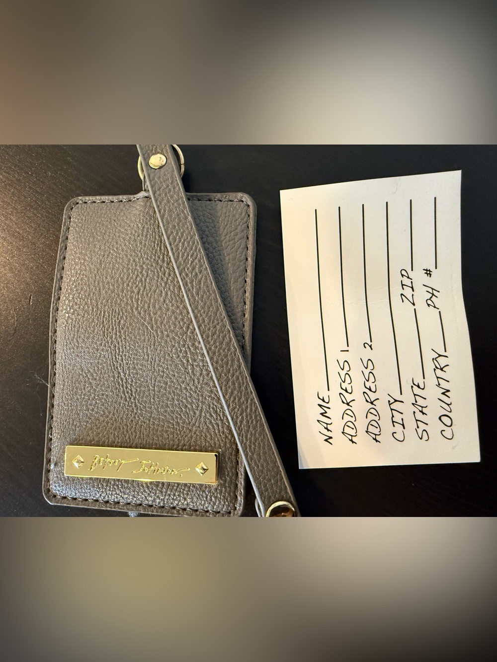 Betsey Johnson luggage tag